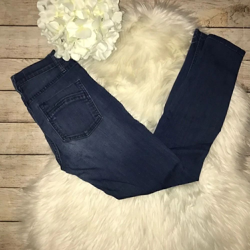 Free People Hi Rise Skinny Denim Jeans Dark sz 24
